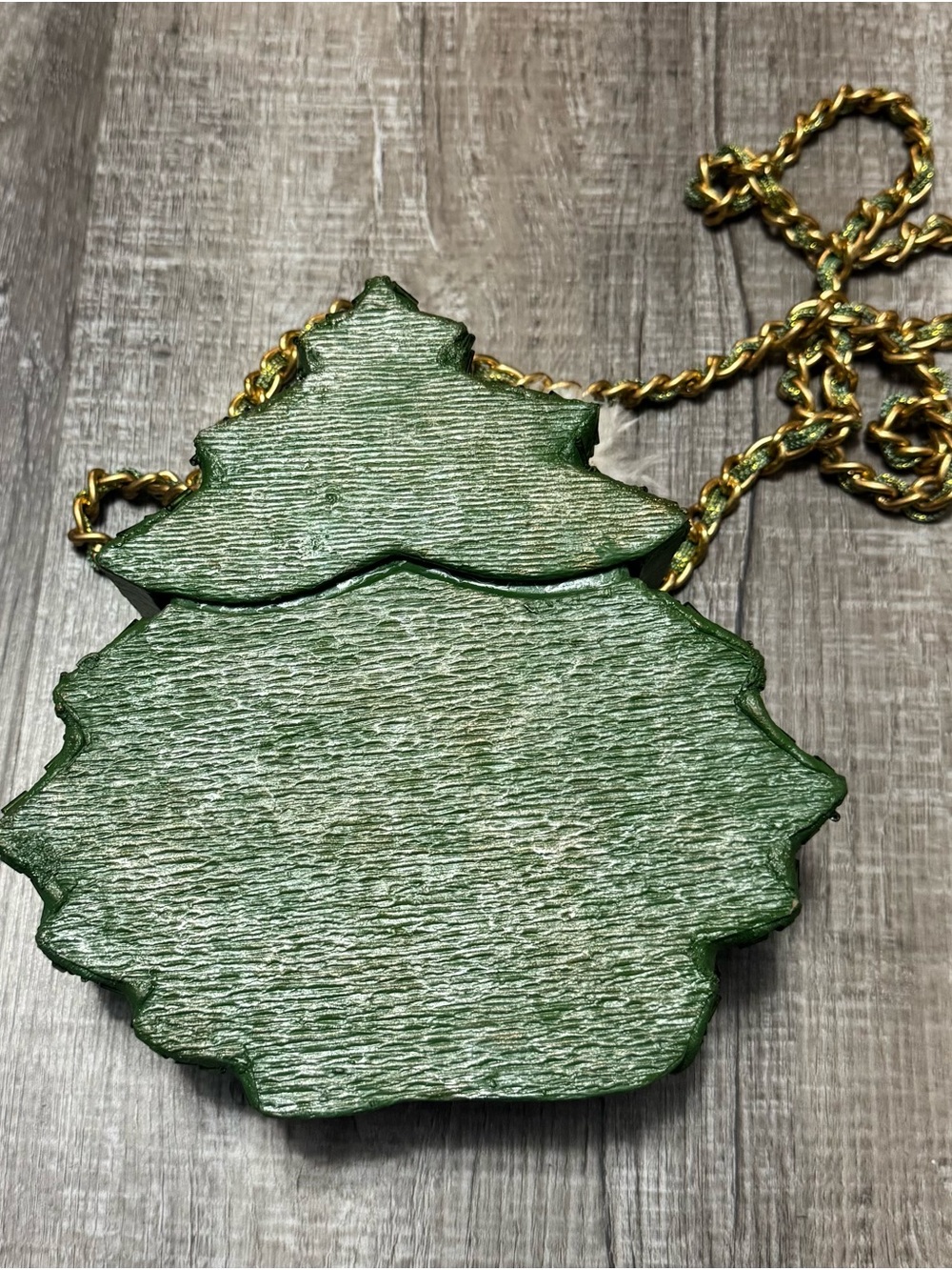 Mary Frances Green Velvet Santa Tree Embellished Crossbody Bag - Picture 2 of 4